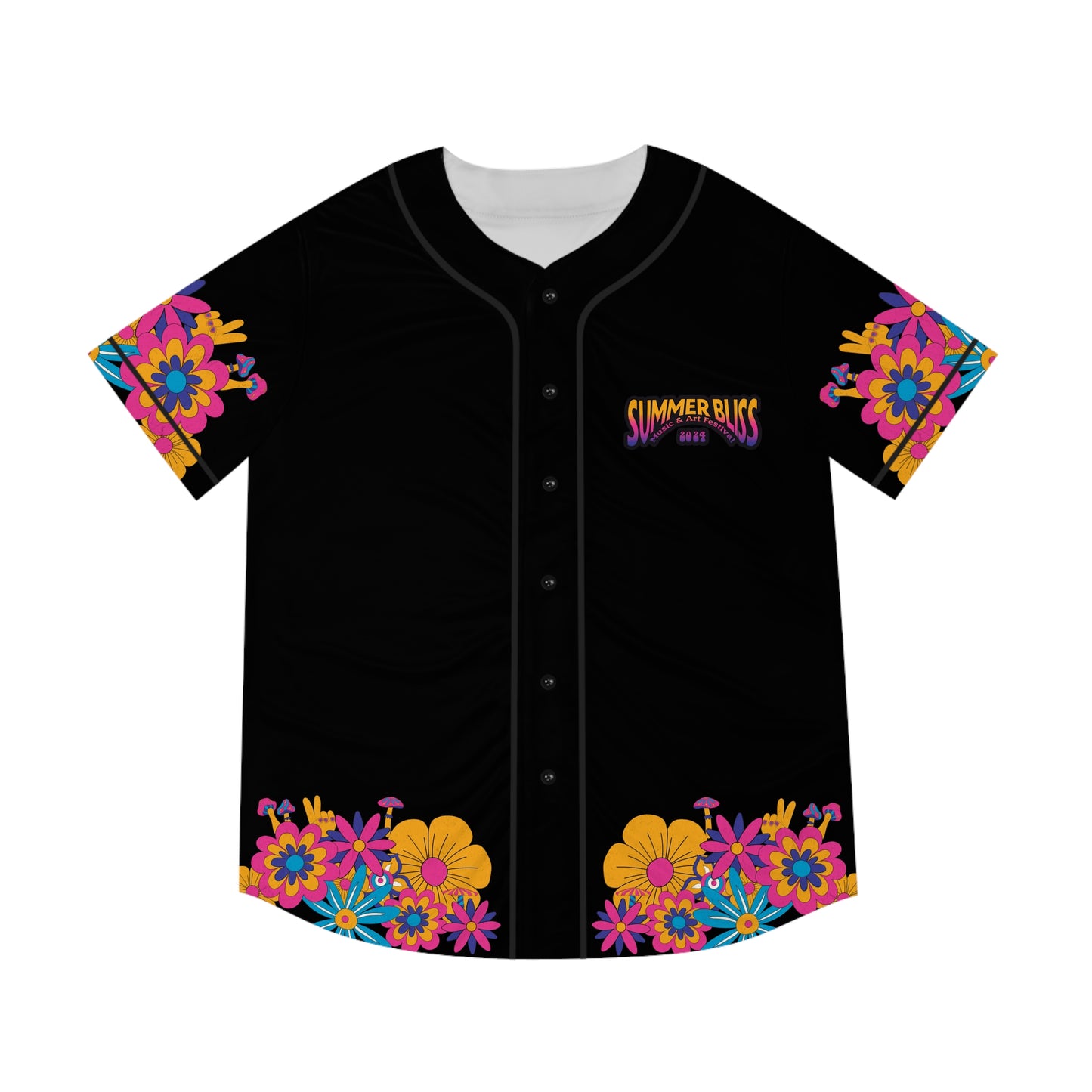 Groovy Flowers Baseball Jersey