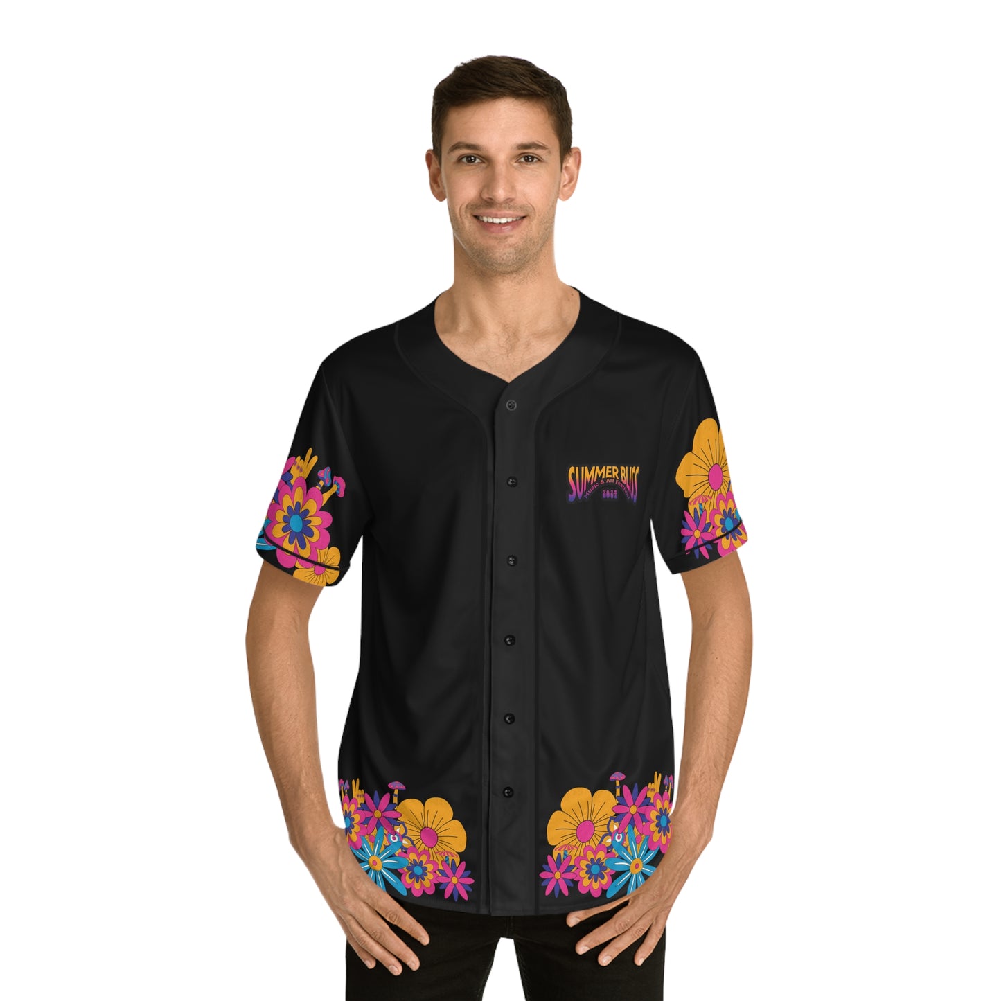 Groovy Flowers Baseball Jersey